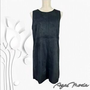Kensie Faux Suede Black Sheath Dress